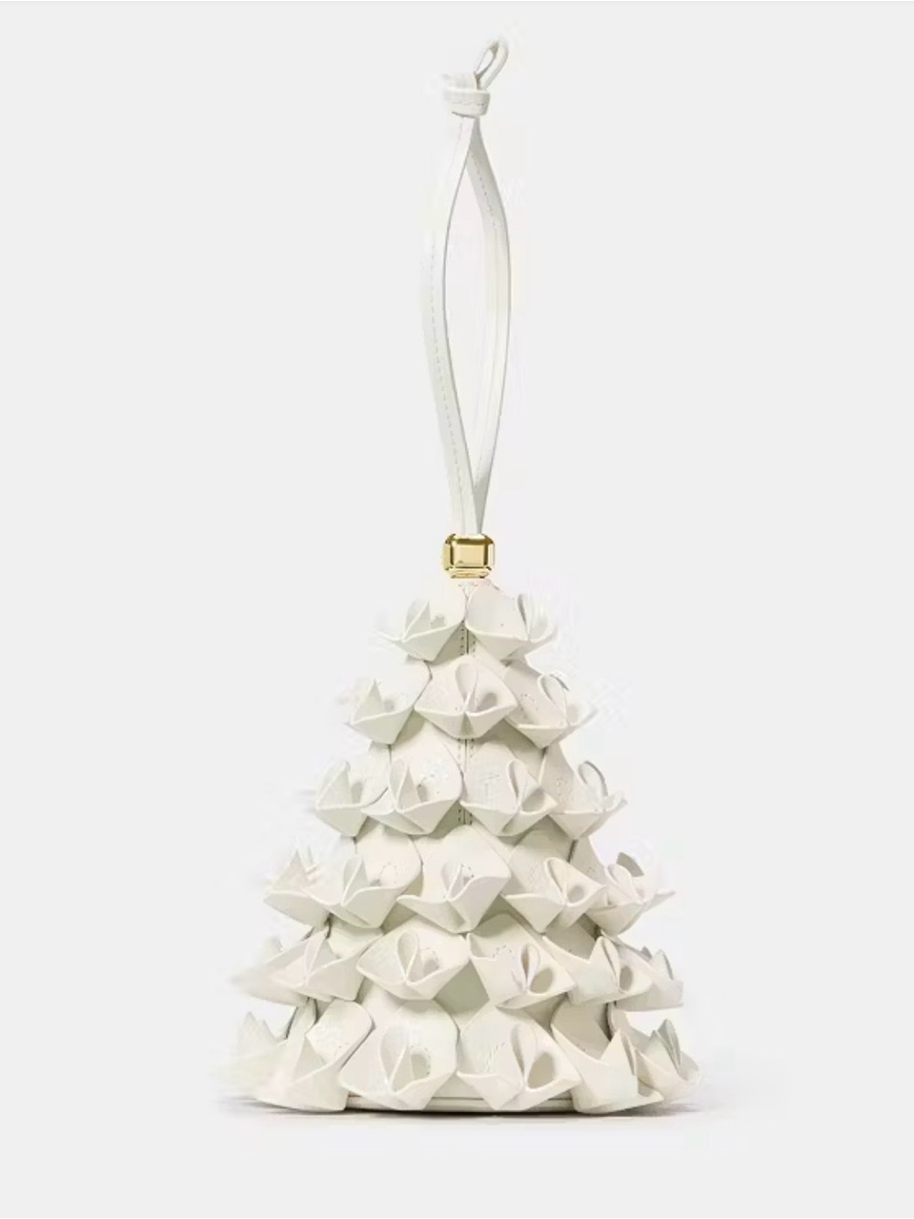 Kate Spade gray leather wristlet charm 3D Tree Wristlet